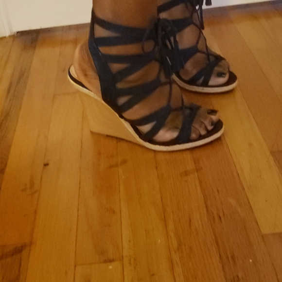 Indigo Rd.-Lace up wedge sandals - Picture 1 of 4